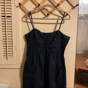 Reformation Tie Front Pocket Dress